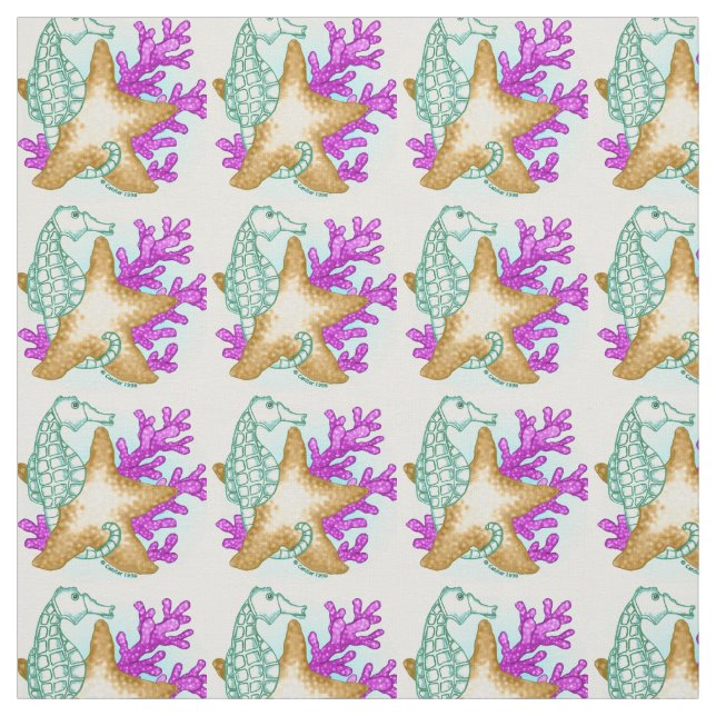 Seepferd Sea Friends Stoff (Muster)