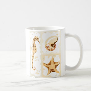 Seepferd Seashells Aquatic Life Tasse