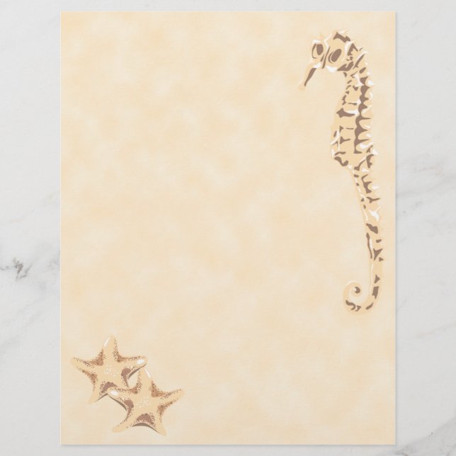 Seepferd Seastar Letterhead Stationery (Vorderseite)