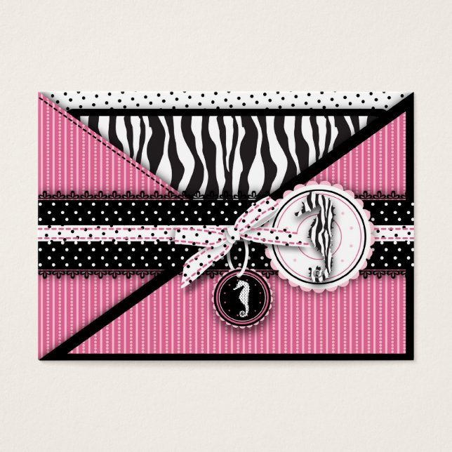 Seepferd Sensation Pink Vielen Dank Notecard (Vorderseite)