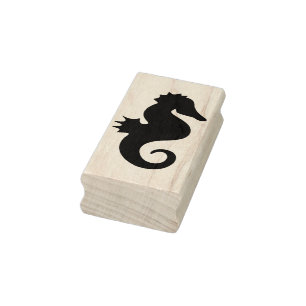 Seepferd Silhouette Briefmarke Gummistempel
