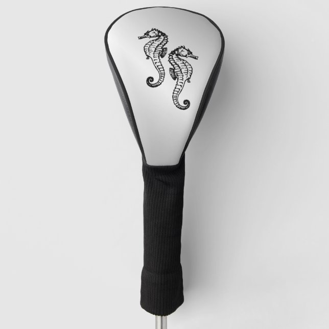 Seepferd Silver Golf Headcover (Vorderseite)