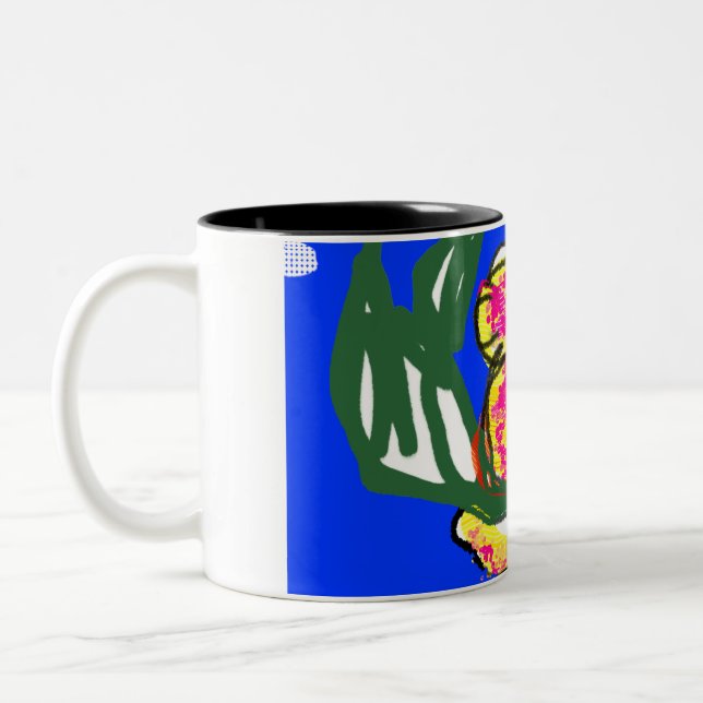 Seepferd Sommer Zweifarbige Tasse (Links)