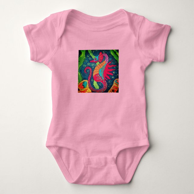 Seepferd T - Shirt Baby Bodysuit (Vorderseite)