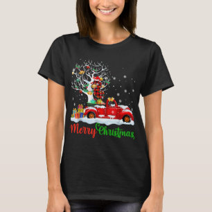 Seepferd über Red Truck Weihnachten Pajama Funny X T-Shirt
