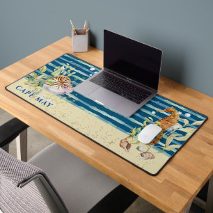 Seepferd und Muscheln der aquatischen Szene, bearb Schreibtischunterlage