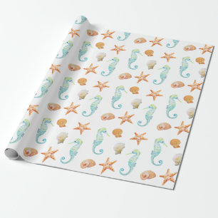 Seepferd und Starfish Geschenkpapier