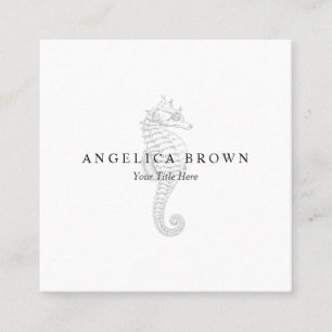 Seepferd-Visitenkarte Quadratische Visitenkarte