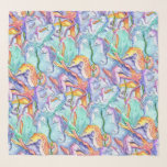 Seepferd Wasserfarbe Unter dem Scarf Schal<br><div class="desc">Viel Spaß beim Tragen dieses Strandsarong mit meinen Seepferd Aquarellkunst!</div>