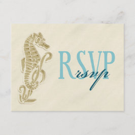 Seepferd Wedding RSVP Card Karte