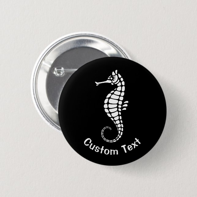 Seepferd White Button (Vorne & Hinten)