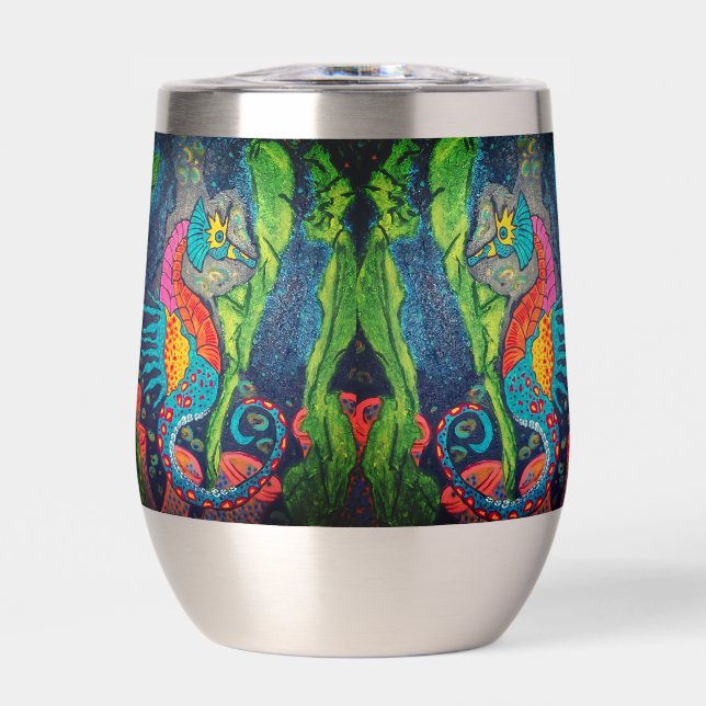 Seepferd Wine Tumbler (Vorderseite)