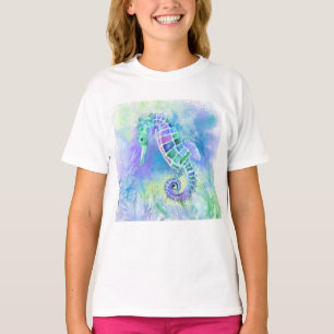 Seepferd - Wunderbares Unterwasser-Leben - Zeichn  T-Shirt