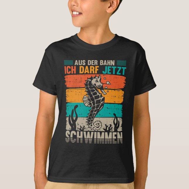 Seepferdchen-Abzeichen Frühschwimmer Schwimmen T-Shirt (Vorderseite)