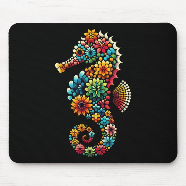 Seepferdchen Aquarium Fischtank Fischhaltung Aquar Mousepad (Vorne)