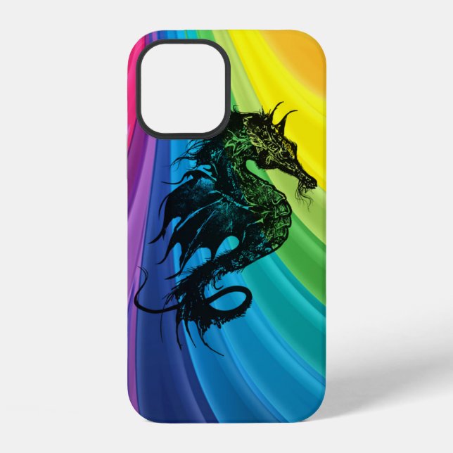 Seepferdchen auf Regenbogen Case-Mate iPhone Hülle (Rückseite)