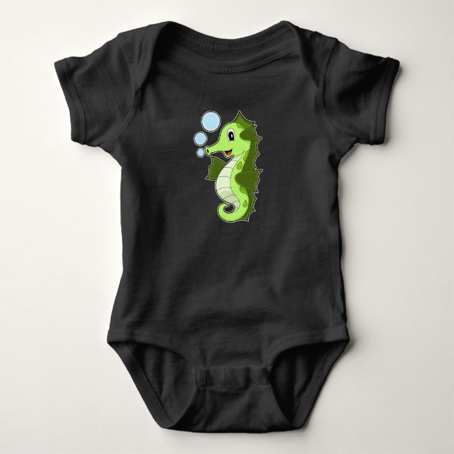 Seepferdchen Baby Strampler (Vorderseite)