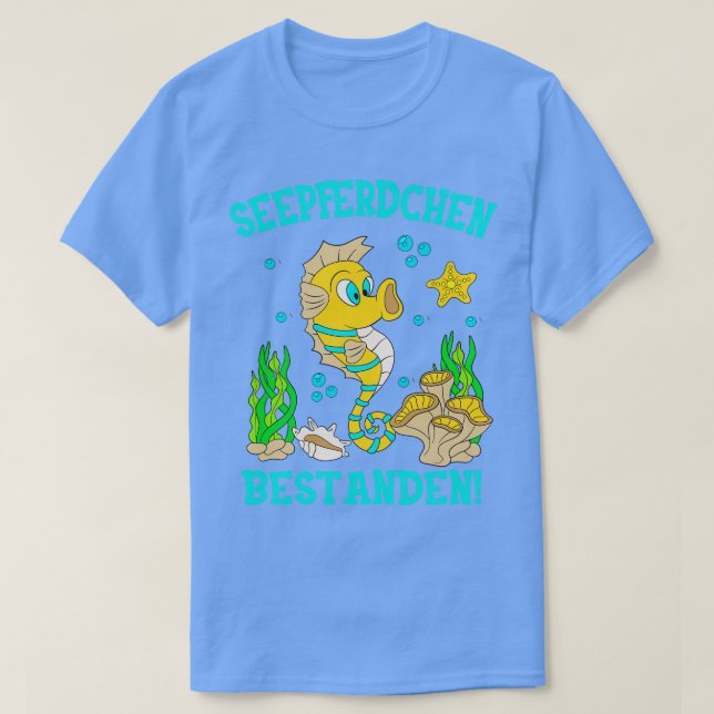 Seepferdchen Bestanden SchwimmpräfKinder T-Shirt (Design vorne)
