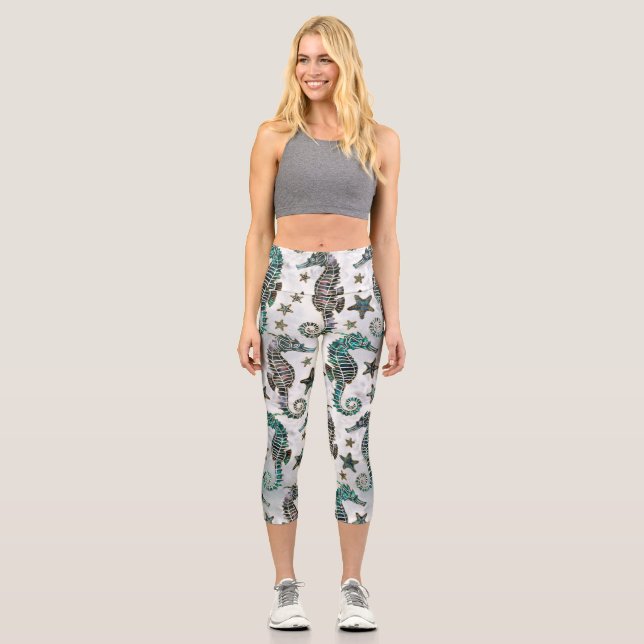 Seepferdchen Capri Leggings (Vorderseite)