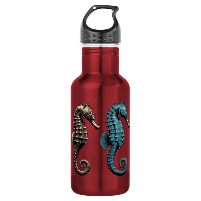 Seepferdchen Edelstahlflasche (Vorderseite)