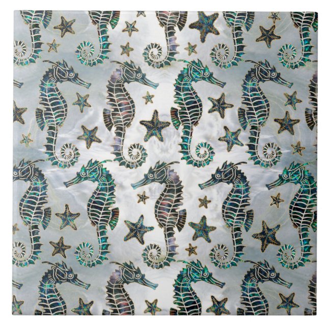 Seepferdchen Fliese (Vorderseite)