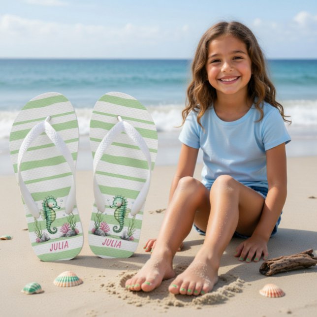 Seepferdchen im Garten der Gezeiten Kinderbadesandalen (Von Creator hochgeladen)