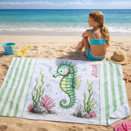Seepferdchen im Garten der Gezeiten Strandtuch