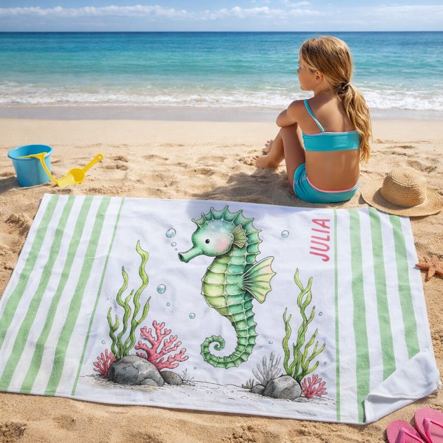 Seepferdchen im Garten der Gezeiten Strandtuch (Von Creator hochgeladen)