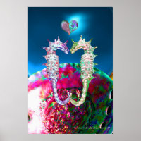 SEEPFERDCHEN IN LIEBE UND ROSA BLAUE PERLMUTTER