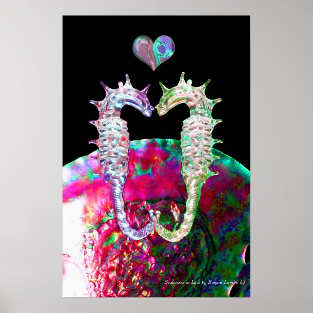 SEEPFERDCHEN IN LIEBE UND ROSA PERLMUTTER POSTER (Vorne)