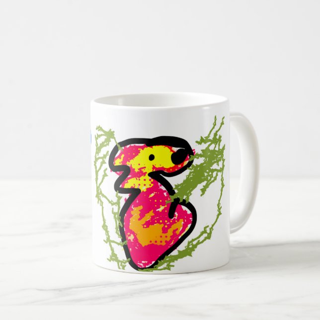Seepferdchen Kunst Freude  Kaffeetasse (VorderseiteRechts)