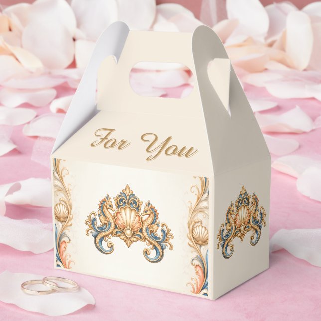 Seepferdchen Luxus-Strandhochzeit  Geschenkschachtel (Hochzeit)