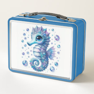 Seepferdchen-Metall-Lunchbox Metall Brotdose