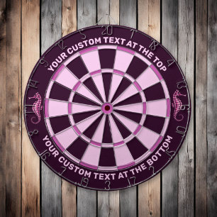 Seepferdchen Rosa Dartscheibe