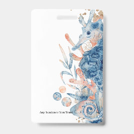 Seepferdchen-Schale unter dem Meer Baby-Jungen-Dus Ausweis