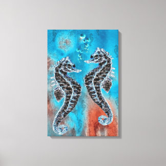 Seepferdchen - sea horse leinwanddruck