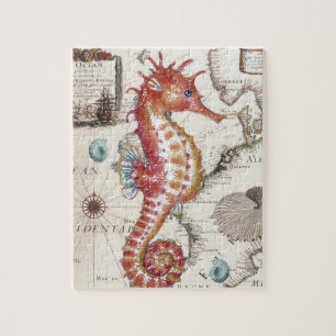 Seepferdchen Shabby Puzzle