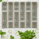 Seepferdchen und Seetang, Vintage Art Nouveau Geschirrtuch<br><div class="desc">Vintage-Illustration Art Nouveau Fine Art Design mit einer schönen Unterwasser-Ozeanszene mit Vintage-Illustration Art Nouveau Meeresleben Fine Art Design. Eine schöne Unterwasser-Ozeanszene mit Seepferdchen,  Seetang und Kelp.</div>