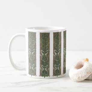 Seepferdchen und Seetang, Vintage Art Nouveau Tasse