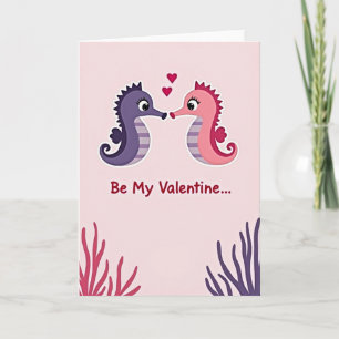 Seepferdchen Valentinstag Liebesgeschichte Karte