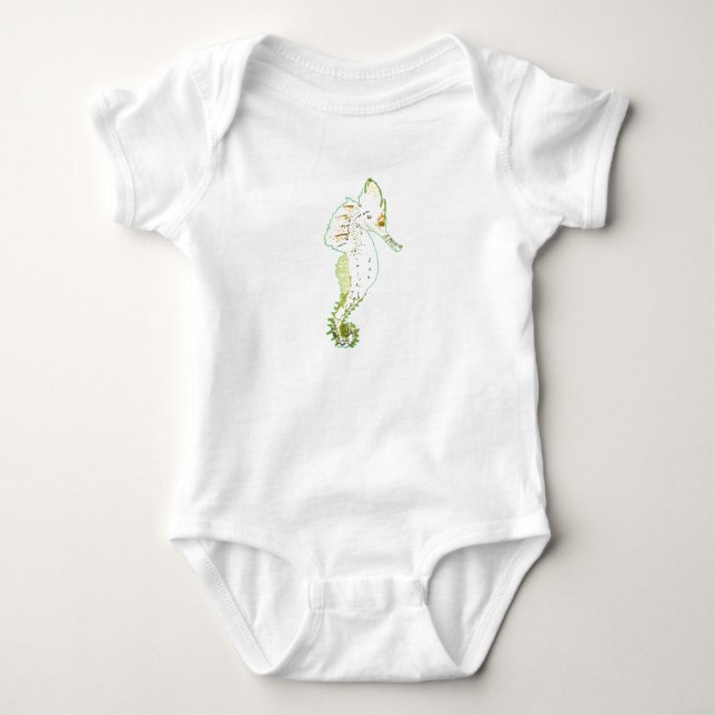 Seepferdchen-Vektorgrafik-Body Baby Strampler (Vorderseite)