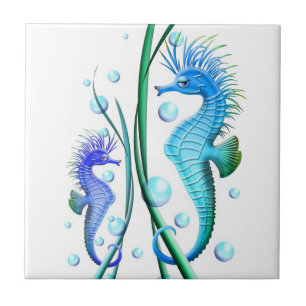 Seepferde Cartoon Fliese