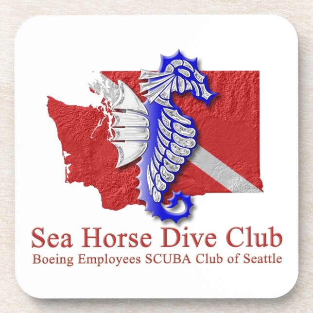 Seepferde Divie Club Logo Untersetzer (Vorderseite)