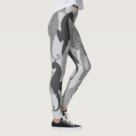 Seepferde in den Schatten des Graus - Leggings