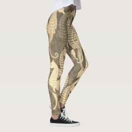 Seepferde in Sepia - Leggings