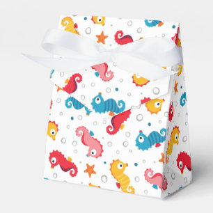 Seepferde Nahtloses Muster Geschenkschachtel