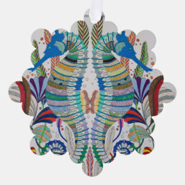 Seepferde Papier-Zierkarte Ornament Karte