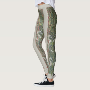Seepferde und Algen, Vintager Jugendstil Leggings