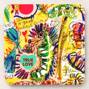 SeepferdGraffiti Getränkeuntersetzer