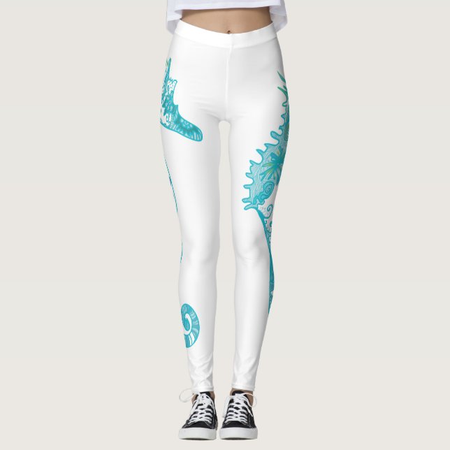 Seepferdkunst Gewohnheits-Leggings Leggings (Vorderseite)